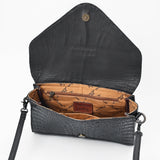 American Darling Envelope Bag Croc Genuine Leather Women's Handbag Purse