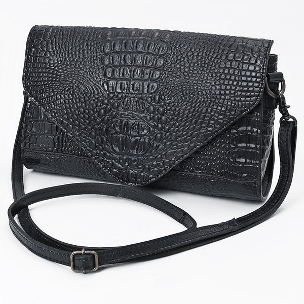 American Darling Crocodile Embossed Small Crossbody | Envelope Flap Purse - Uhorse