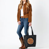 American Darling Tote Hand Tooled Genuine Leather Women Bag Western Handbag | Purse