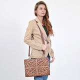 American Darling Portfolio Bag Beautifully Hand Tooled Leather women