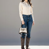 American Darling Crossbody Hair-On Genuine Leather Women Bag Western Handbag Purse