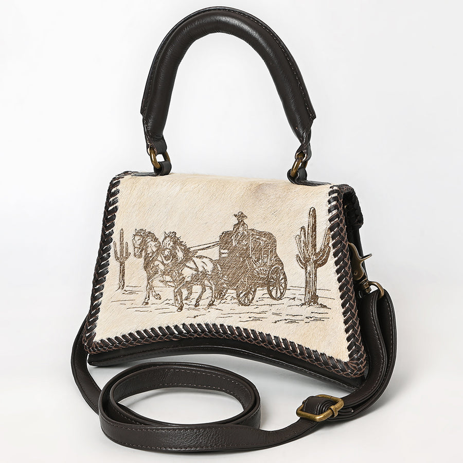 American Darling Cross Body Hair-On Genuine Leather Women Bag Western Handbag Purse - Uhorse