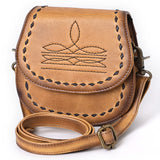 American Darling Crossbody Hand Tooled Genuine Leather women bag western handbag purse