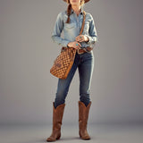 American Darling Sling Genuine Leather Women Bag Western Handbag Purse