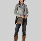 American Darling Crossbody Hair On Genuine Leather Western Women Bag Handbag Purse | for Cute