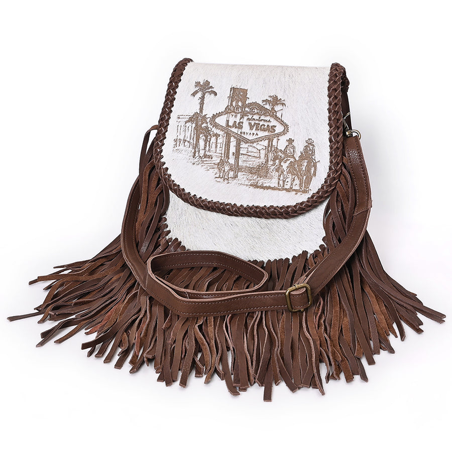 American Darling Crossbody Hair On Full Grain Genuine Western Leather Women Bag | Handbag Purse for Cute - Uhorse