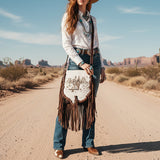 American Darling Messenger Hair On Full Grain Genuine Western Leather Women Bag | Handbag Purse for Cute