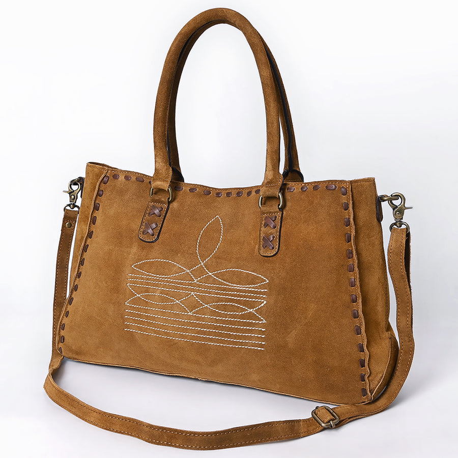 American Darling Tote Suede Genuine Leather Women Bag Western Handbag Purse - Uhorse