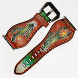 American Darling Beautifully Cactus Print Genuine Leather I watch Strap Men and Women Unisex