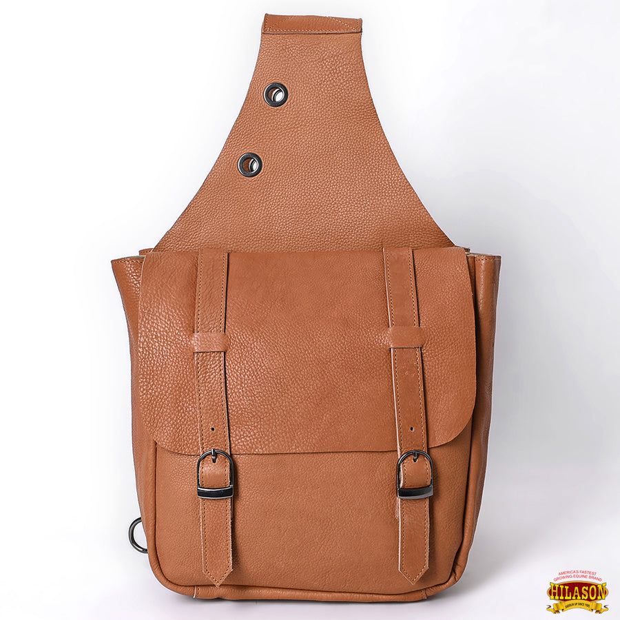 HILASON Soft Leather Horse Saddle Bag Brown | Equestrian Western Adjustable Closure