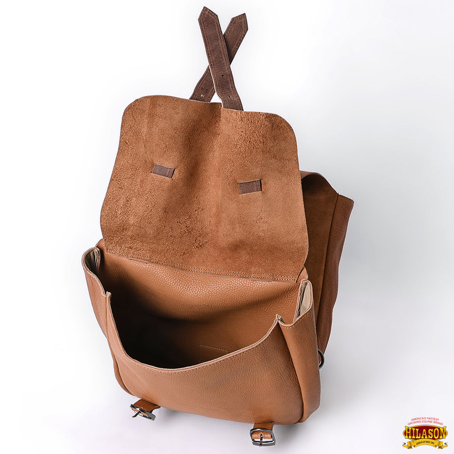 HILASON Soft Leather Horse Saddle Bag Brown | Equestrian Western Adjustable Closure