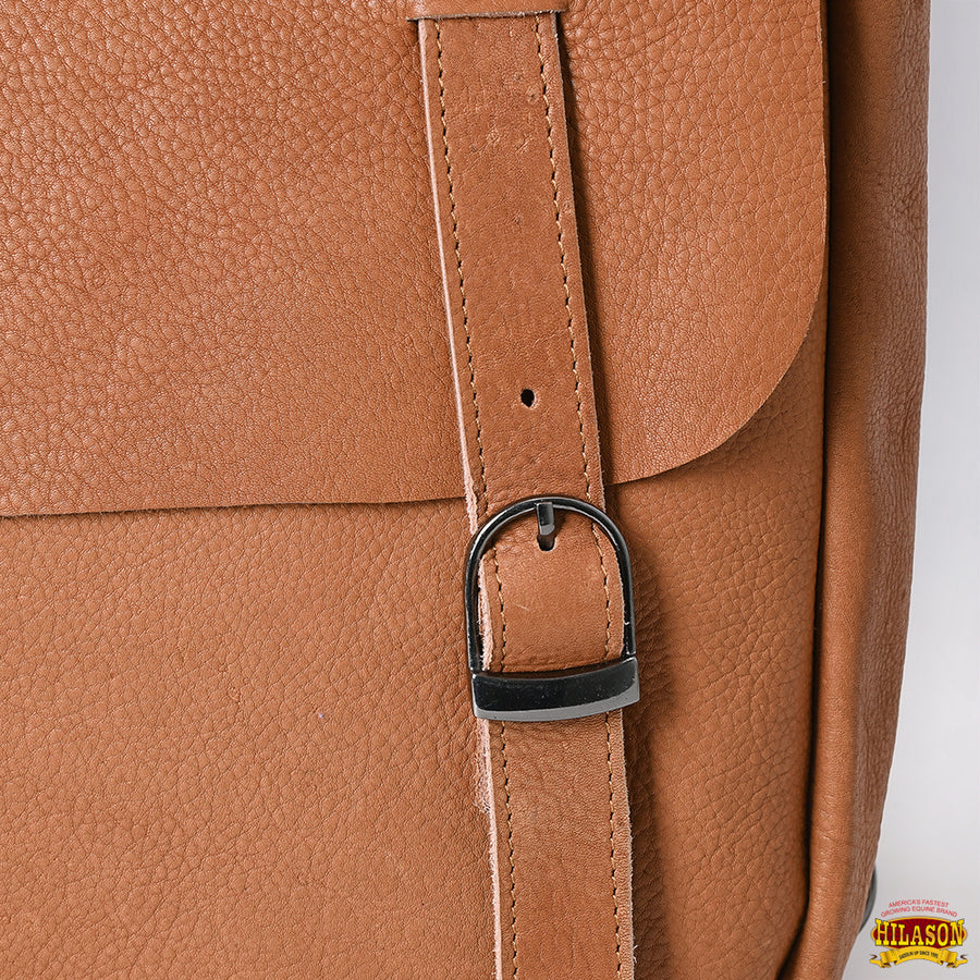 HILASON Soft Leather Horse Saddle Bag Brown | Equestrian Western Adjustable Closure