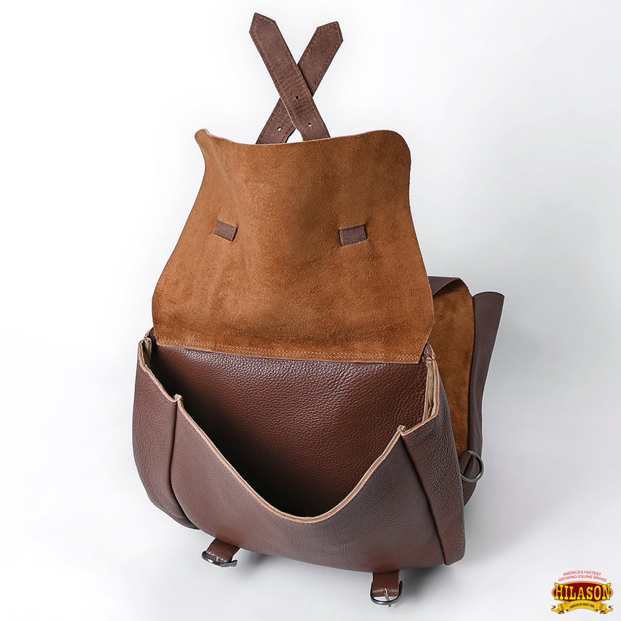 HILASON Soft Leather Horse Saddle Bag Brown | Equestrian Western Adjustable Closure