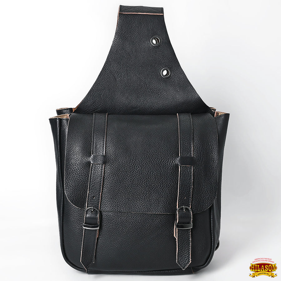 HILASON Soft Leather Horse Saddle Bag Brown | Equestrian Western Adjustable Closure