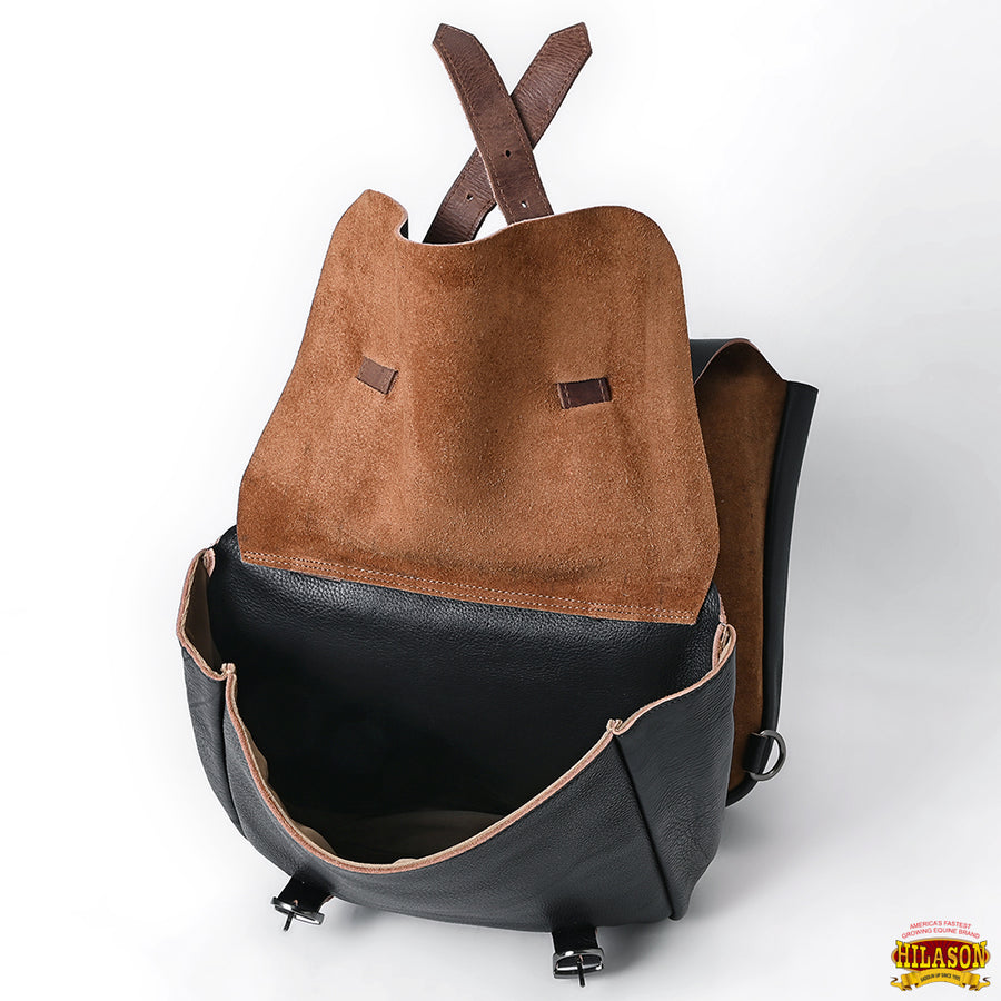 HILASON Soft Leather Horse Saddle Bag Brown | Equestrian Western Adjustable Closure