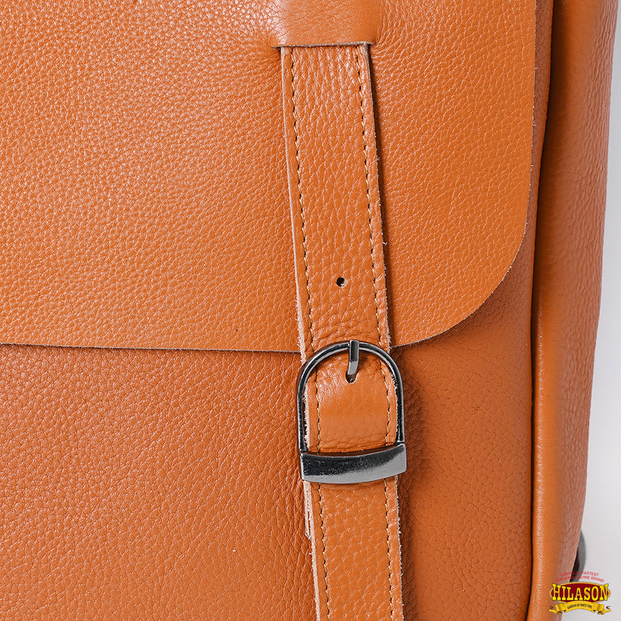 HILASON Soft Leather Horse Saddle Bag Brown | Equestrian Western Adjustable Closure