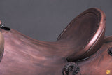 15 In Western Horse Wade Saddle Geniuine Leather Ranch Roping Dark Brown