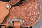 15 In Hilason Barrel Racing Trail Pleasure Horse Saddle Genuine Leather Tan