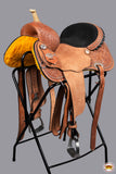 15 In Hilason Barrel Racing Trail Pleasure Horse Saddle Genuine Leather Tan