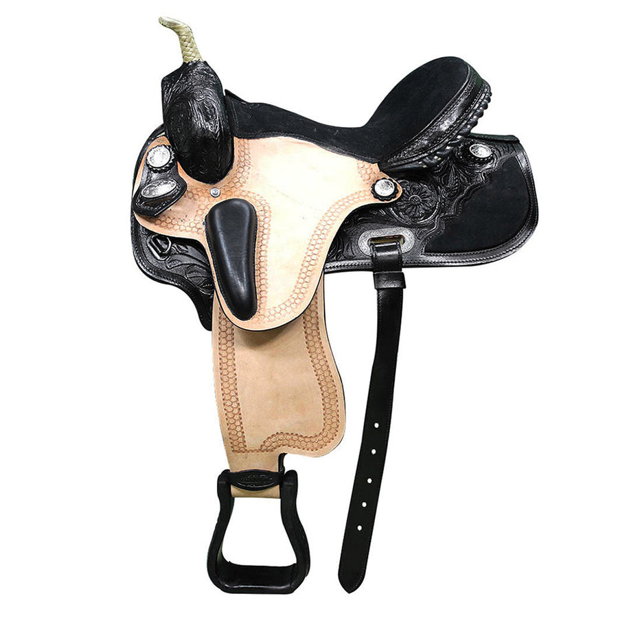 HILASON Western Horse Saddle Genuine Leather Flex Tree Barrel - Uhorse