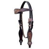 COMFYTACK W. H. Floral Hand Carved Headstall Genuine Leather Concho by Hilason – Cowboy and equestrian accessories