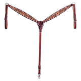 Hilason H. Floral Hand Carved American Leather Breast Collar Headstall by Hilason – Cowboy and equestrian accessories