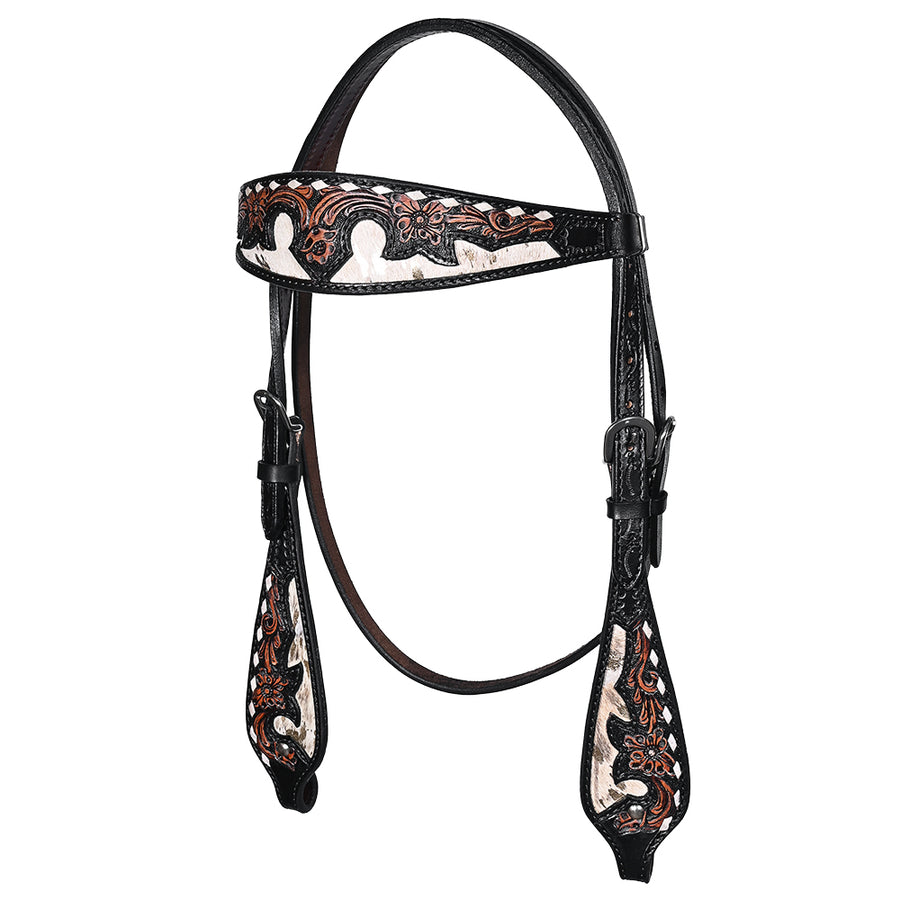 HILASON Western Horse Headstall & Breast Collar American Leather Hand Carving