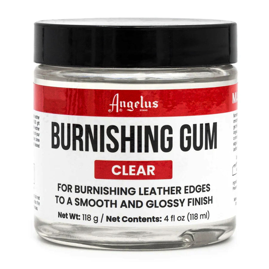 Angelus Burnishing Gum Leather Edge Finish Clear | Turns Edges to Smooth and Glossy 4oz (118mL) - Uhorse
