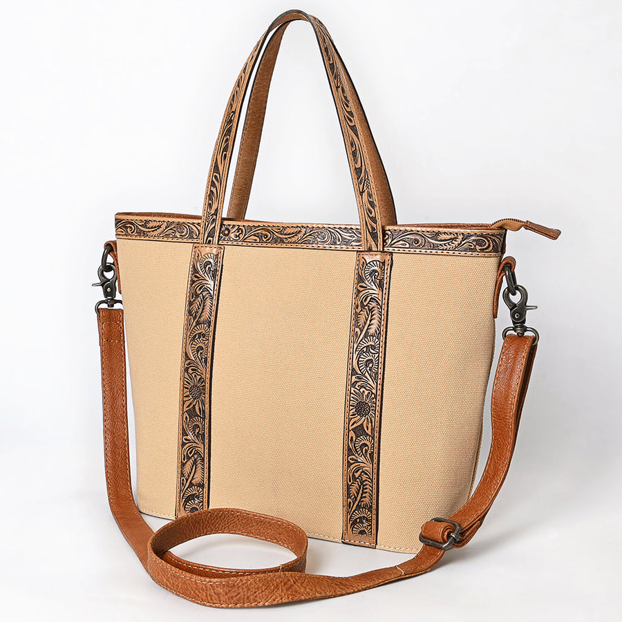 American Darling Full Grain Genuine Leather Tote Bag | Western Carryall - Uhorse