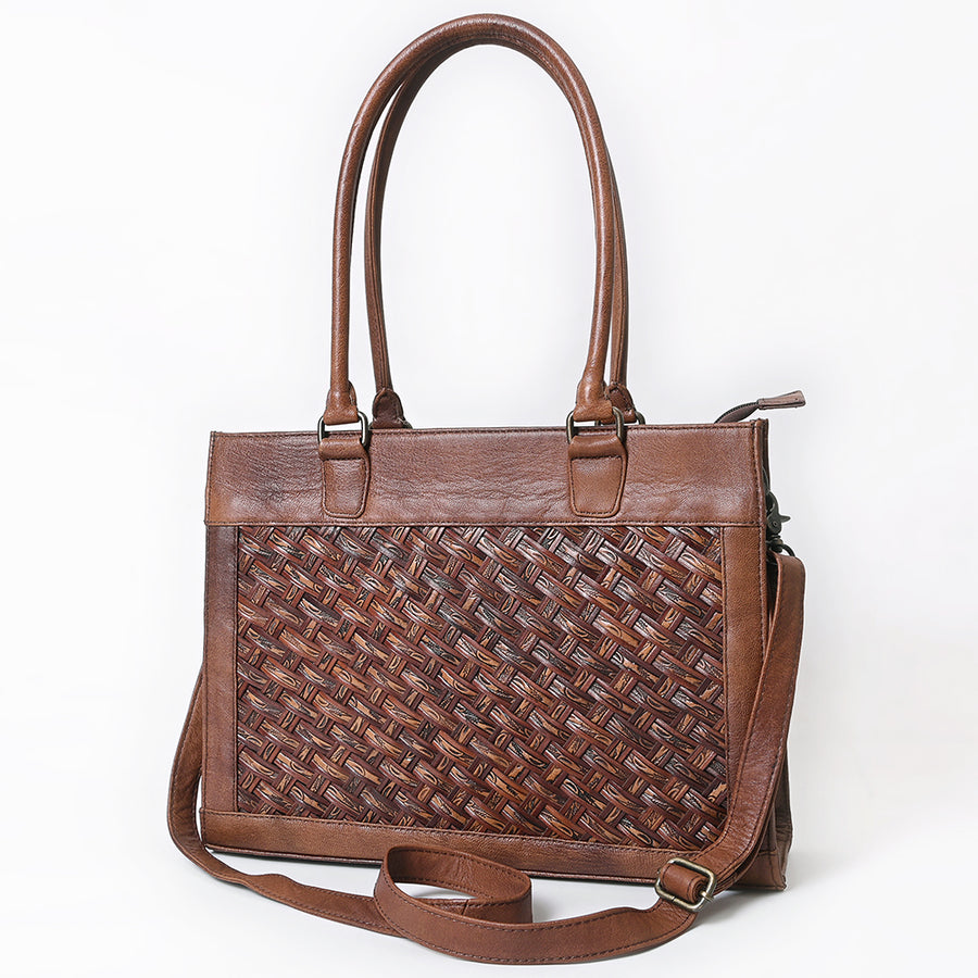 American Darling Full Grain Genuine Leather Tote Bag | Western Carryall - Uhorse
