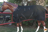 84 In HILASON 1200D Winter Waterproof Poly Horse Turnout Blanket Black