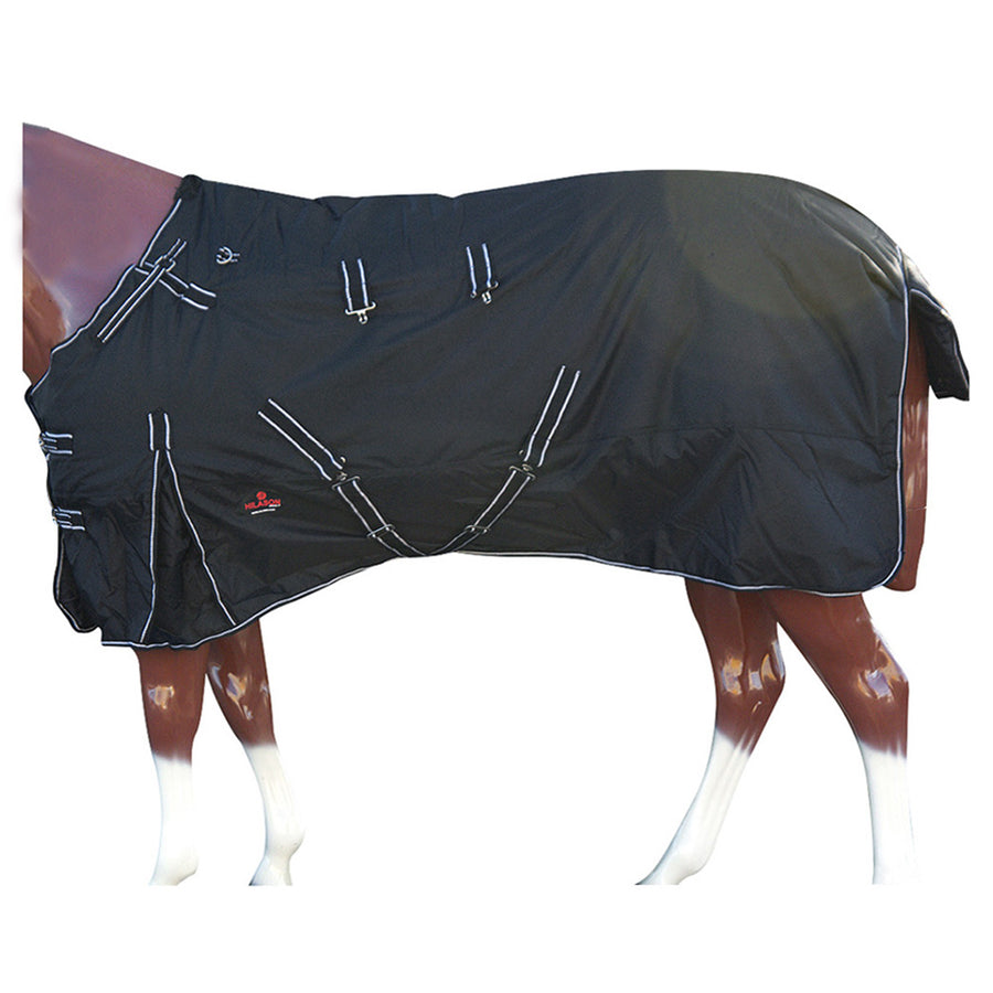 84 In HILASON 1200D Winter Waterproof Poly H. Turnout Blanket Black – by Hilason – Cowboy and equestrian accessories