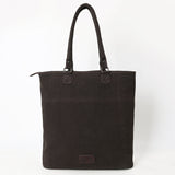 OHLAY Tote Hair On Upcycled Canvas Genuine Leather Women Bag Western Handbag Purse