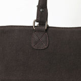 OHLAY Tote Hair On Upcycled Canvas Genuine Leather Women Bag Western Handbag Purse