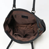 OHLAY Tote Hair On Upcycled Canvas Genuine Leather Women Bag Western Handbag Purse