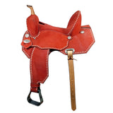 Hilason W. H. Barrel Flex Tree Trail American Leather Saddle Red – by Hilason – Cowboy and equestrian accessories