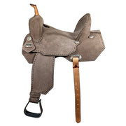 Hilason W. H. Barrel Flex Tree Trail American Leather Saddle Gray –