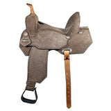 Hilason W. H. Barrel Flex Tree Trail American Leather Saddle Gray – by Hilason – Cowboy and equestrian accessories