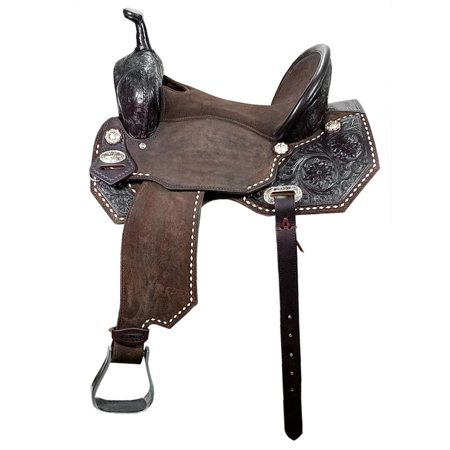 Hilason Western Horse Flex Tree Barrel Trail In American Leather Saddle Brown - Uhorse