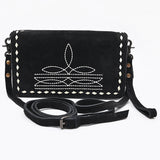American Darling Western Small Cross Body Genuine Suede Leather Handbag Purse Wallet Bag For Women