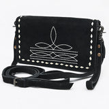 American Darling Western Small Cross Body Genuine Suede Leather Handbag Purse Wallet Bag For Women
