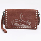 American Darling Western Small Cross Body Genuine Suede Leather Handbag Purse Wallet Bag For Women