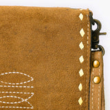 American Darling Western Small Cross Body Genuine Suede Leather Handbag Purse Wallet Bag For Women