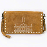 American Darling Western Small Cross Body Genuine Suede Leather Handbag Purse Wallet Bag For Women