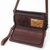 American Darling Western Small Cross Body Genuine Suede Leather Handbag Purse Wallet Bag For Women