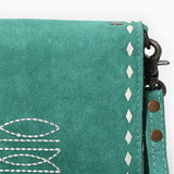 American Darling Western Small Cross Body Genuine Suede Leather Handbag Purse Wallet Bag For Women