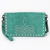 American Darling Western Small Cross Body Genuine Suede Leather Handbag Purse Wallet Bag For Women