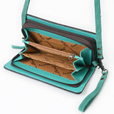 American Darling Western Small Cross Body Genuine Suede Leather Handbag Purse Wallet Bag For Women