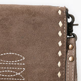American Darling Western Small Cross Body Genuine Suede Leather Handbag Purse Wallet Bag For Women