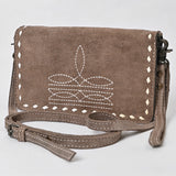 American Darling Western Small Cross Body Genuine Suede Leather Handbag Purse Wallet Bag For Women